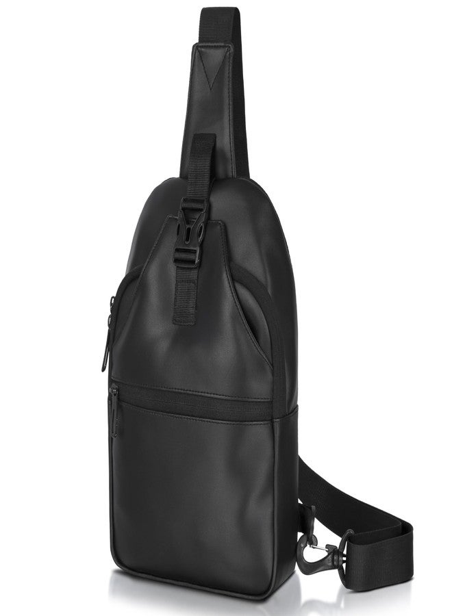 ZAINTOÂ® Slim Denim Crossbody Sling Bag for Men & Boys | Eco-Friendly Chest Pack Fits up to 8â€³ iPad | Adjustable One-Shoulder Side Pouch with Premium Zippers. (Black) - Image 1
